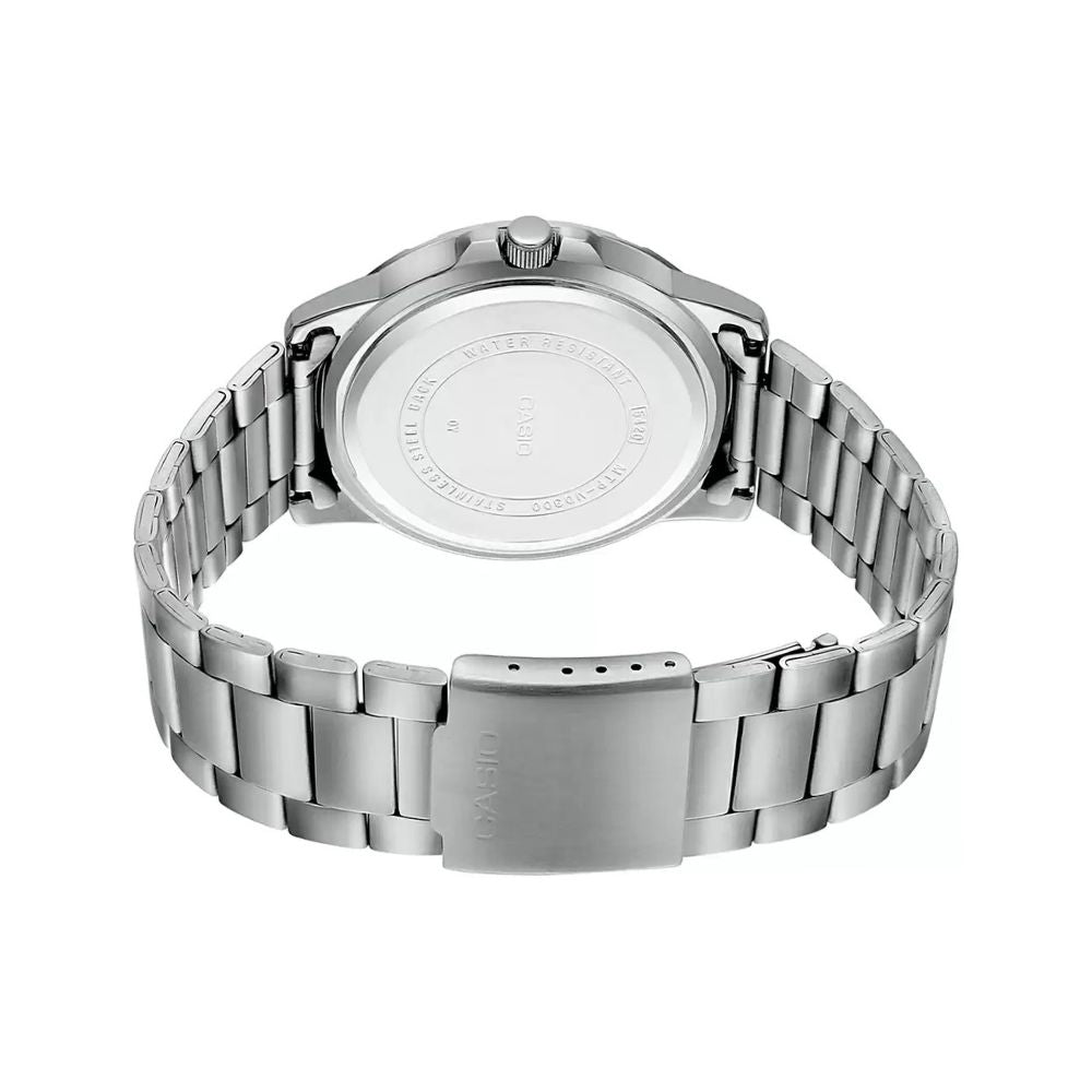 Casio Enticer MTP-VD300D-1EUDF Black Dial Stainless Steel Men's Multifunction Watch | Casio MTP-VD300D-1EUDF