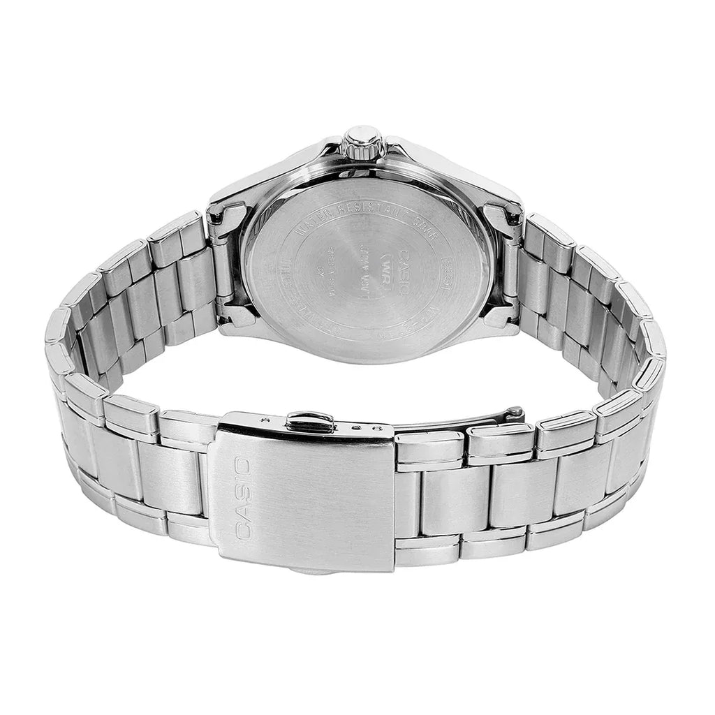 Casio Enticer MTP-E740-1AV Translucent Smoke Dial Day-Date Stainless Steel Men's Watch | Casio MTP-E740-1AV