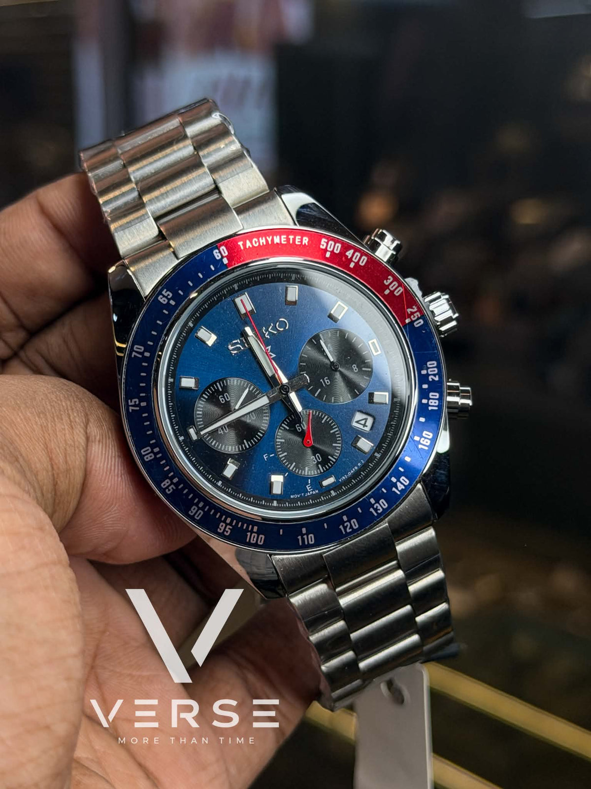 Seiko Prospex Speedtimer Chronograph | "Go Large Pepsi" Racing Blue Dial - ( Double A )