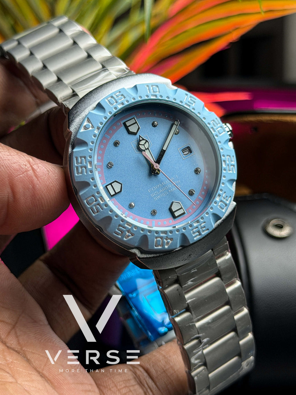 TAG Heuer Formula 1 Solargraph Miami GP Quartz | "Miami Vice Cotton Candy" - ( Double A )