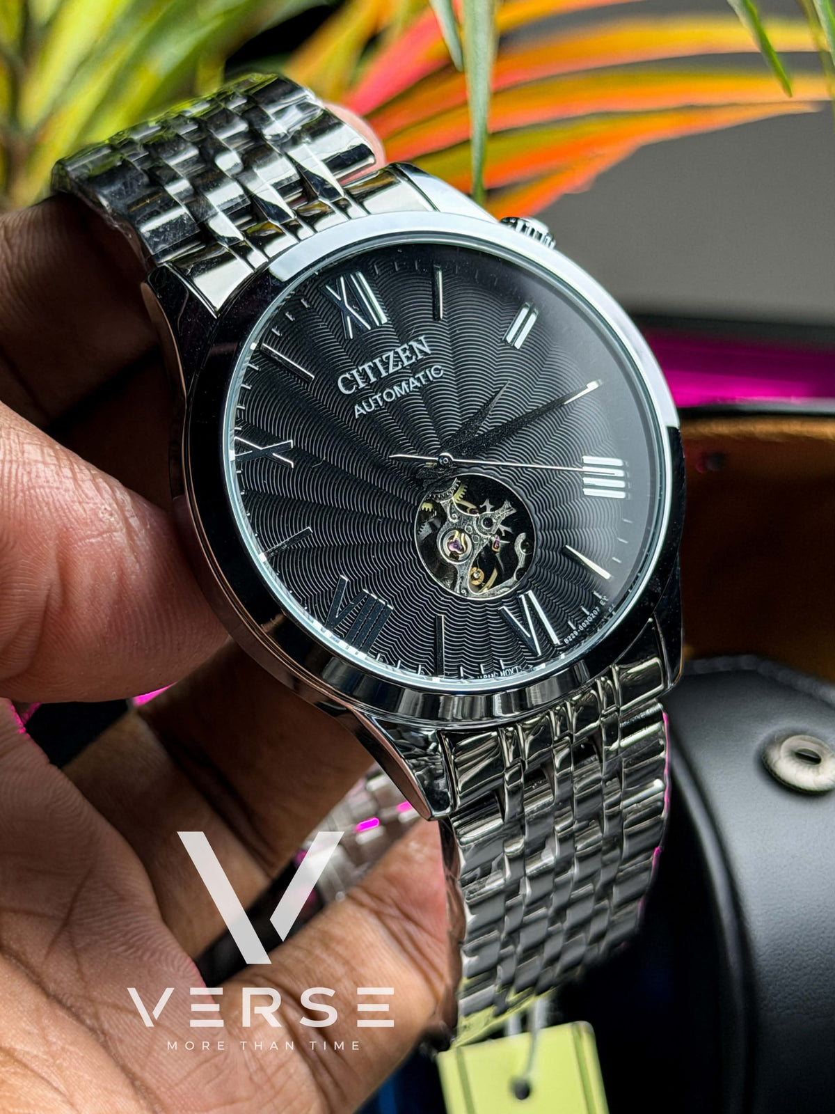 Citizen Open Heart Automatic | NH9130-84L Black Dial - ( Semi Triple A )