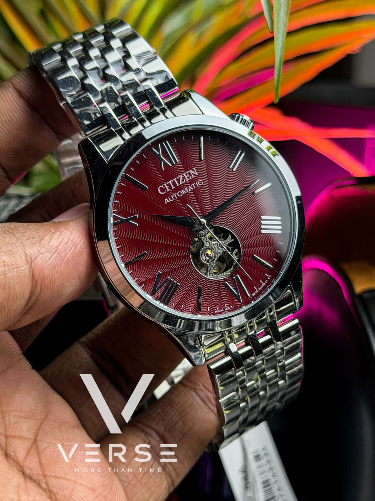 Citizen Open Heart Automatic | NH9130-84L Red Dial - ( Semi Triple A )