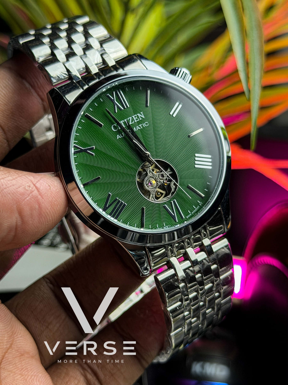 Citizen Open Heart Automatic | NH9130-84L Green Dial - ( Semi Triple A )