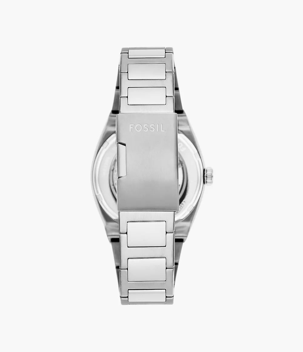 Fossil Everett Automatic Skeleton Blue Dial Stainless Steel Men’s Watch | ME3220 - VERSE - 