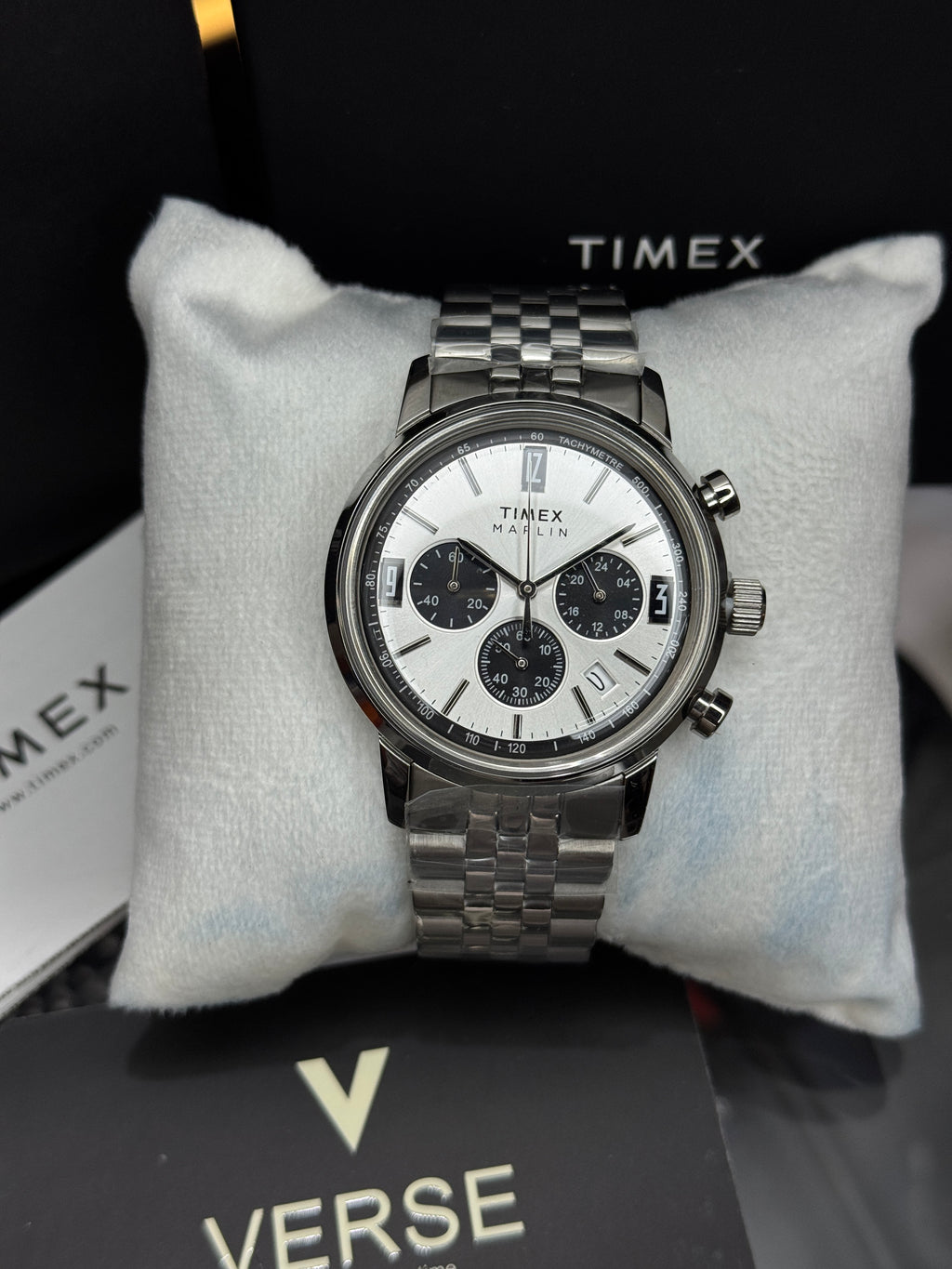 Timex Marlin Chronograph Tachymeter 42mm Stainless Steel Men’s Watch – TWEG26704 - VERSE - 