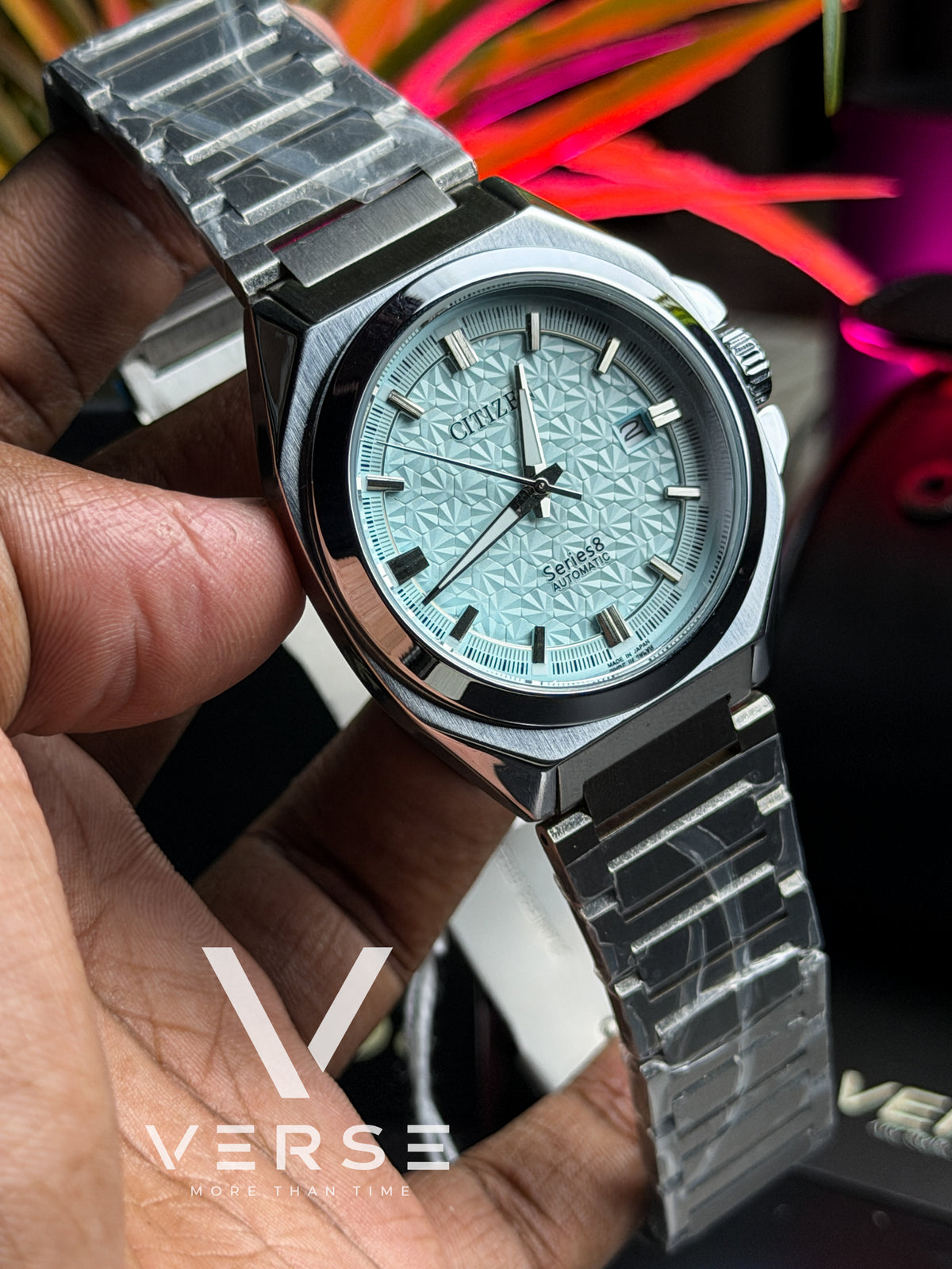 Citizen Series 8 Style Automatic Watch – Ice blue Geometric Dial- (Double A)