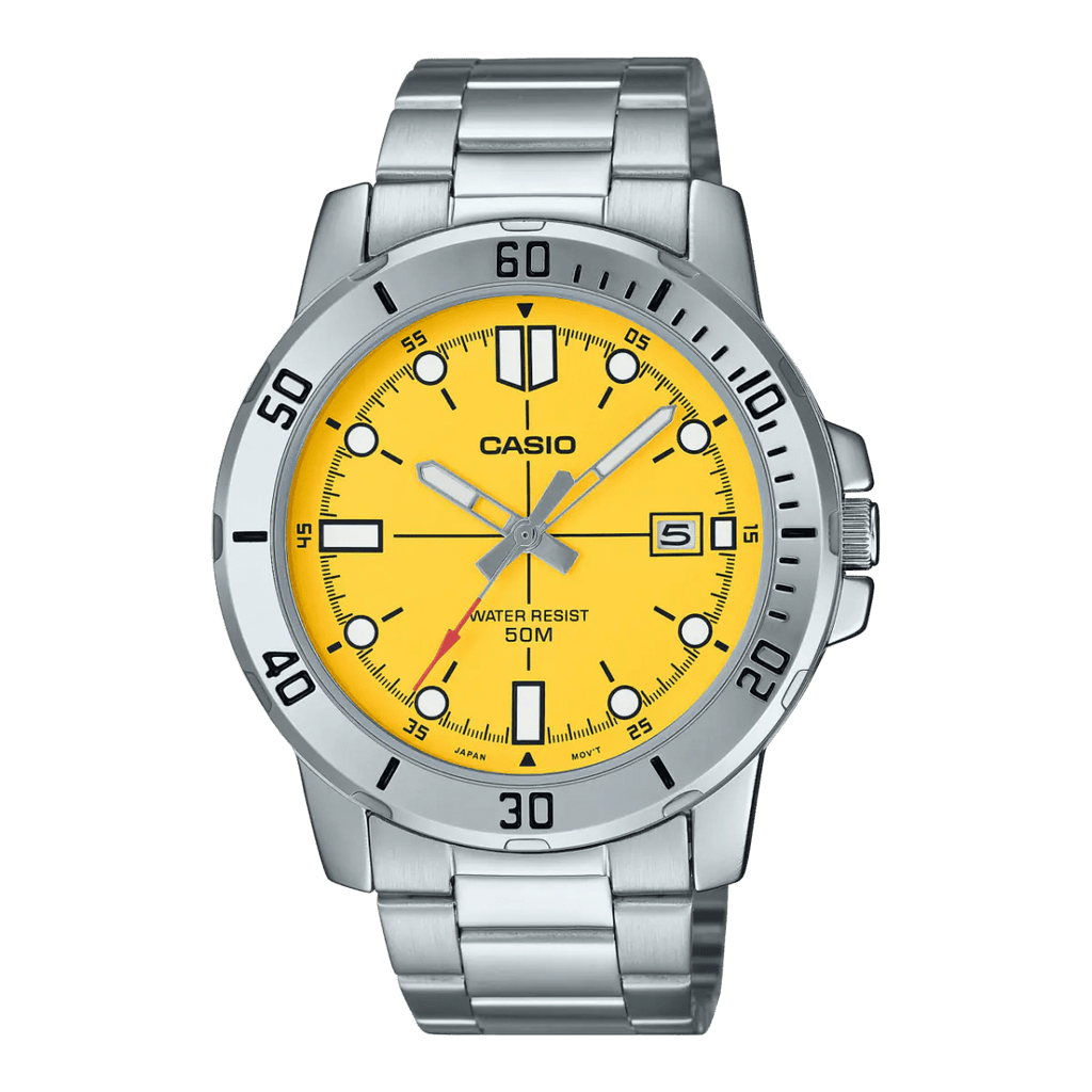 Casio Enticer MTP - VD01D - 9EV Yellow Dial Men’s Watch | Casio Enticer MTP - VD01D - 9EV - VERSE - 