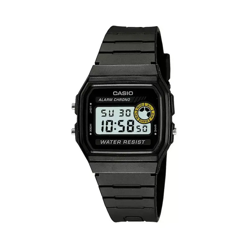 Casio F-94WA-8DG grey digital dial black resin men's watch