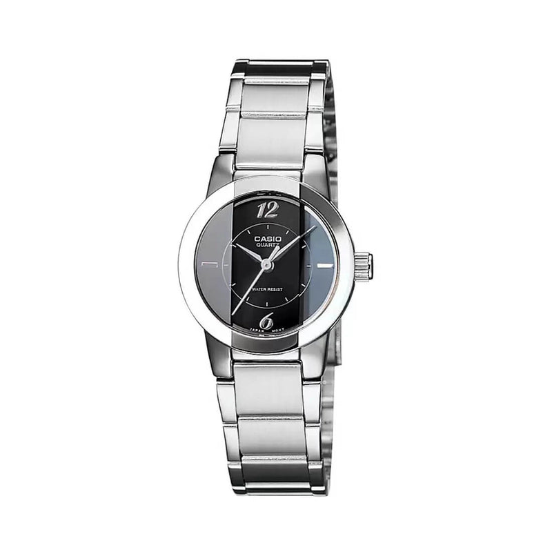 Casio LTP - 1230D - 1CDF Black Dial Women's Stainless Steel Watch | Casio LTP - 1230D - 1CDF - VERSE - 
