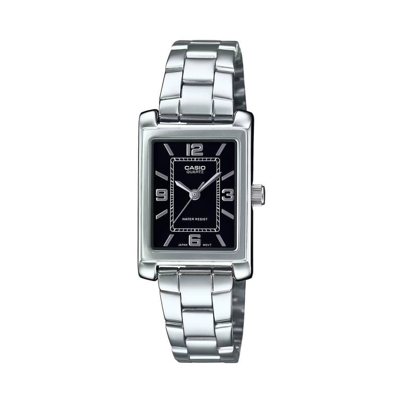 Casio LTP - 1234DD - 1ADF Black Dial Women's Stainless Steel Watch | Casio LTP - 1234DD - 1ADF - VERSE - 