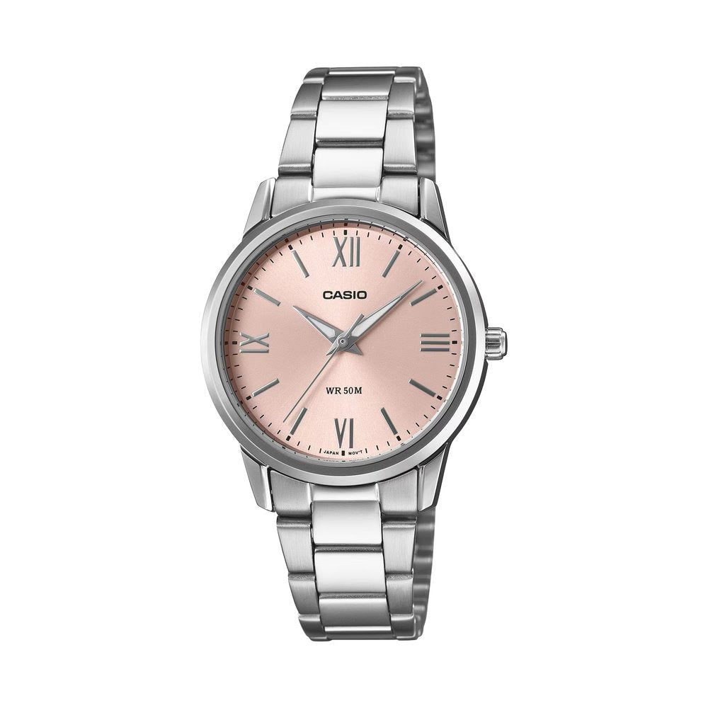 Casio LTP-1303DD-4AVDF rose pink dial stainless steel women's watch