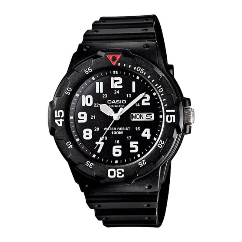Casio MRW - 200H - 1BVDF Black Dial 100m Resin Men's Diver Watch | Casio MRW - 200H - 1BVDF - VERSE - 