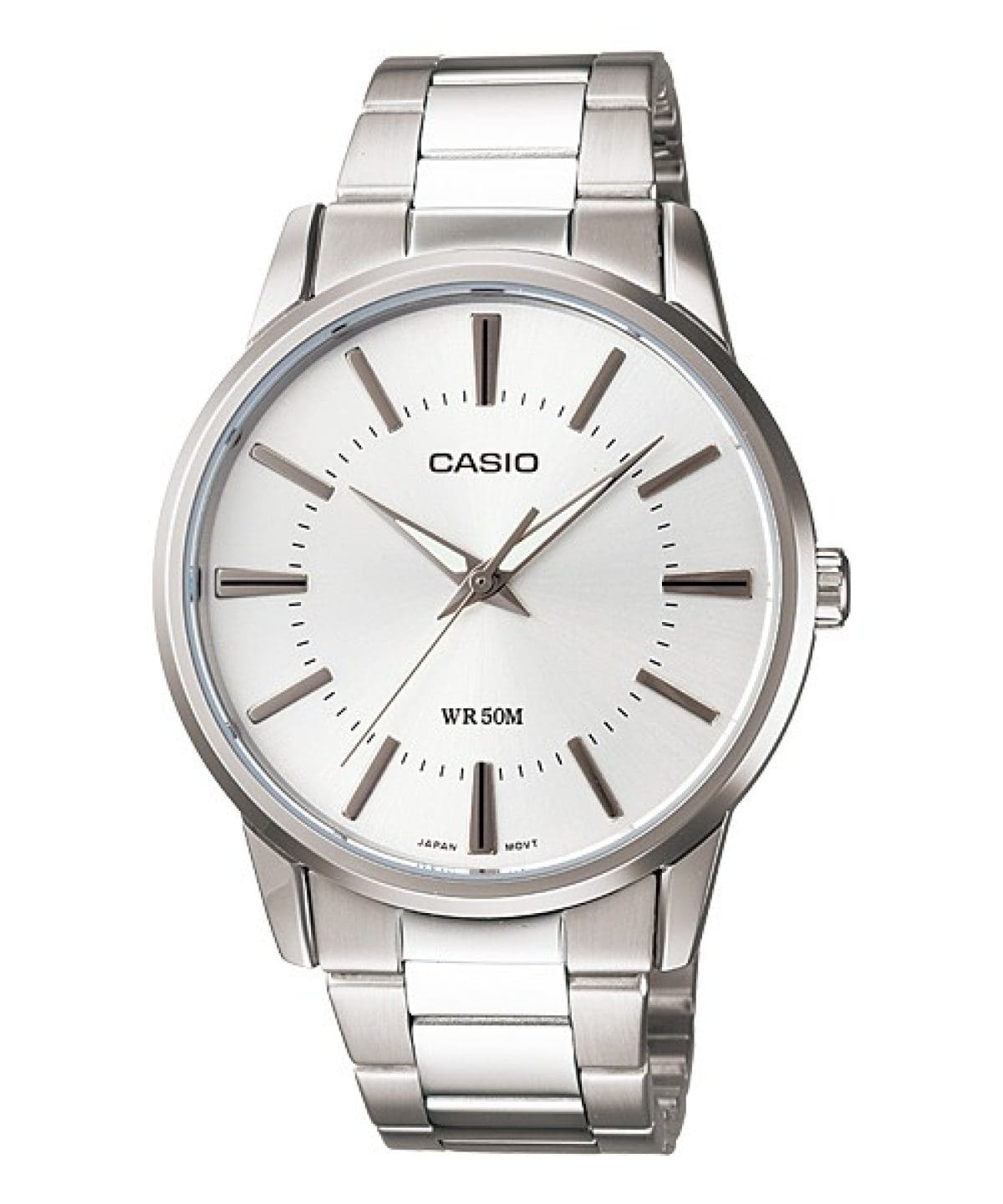 Casio MTP - 1303D - 7AVDF Men’s Silver Stainless Steel Watch with White Dial| Casio MTP - 1303D - 7AVDF - VERSE - 