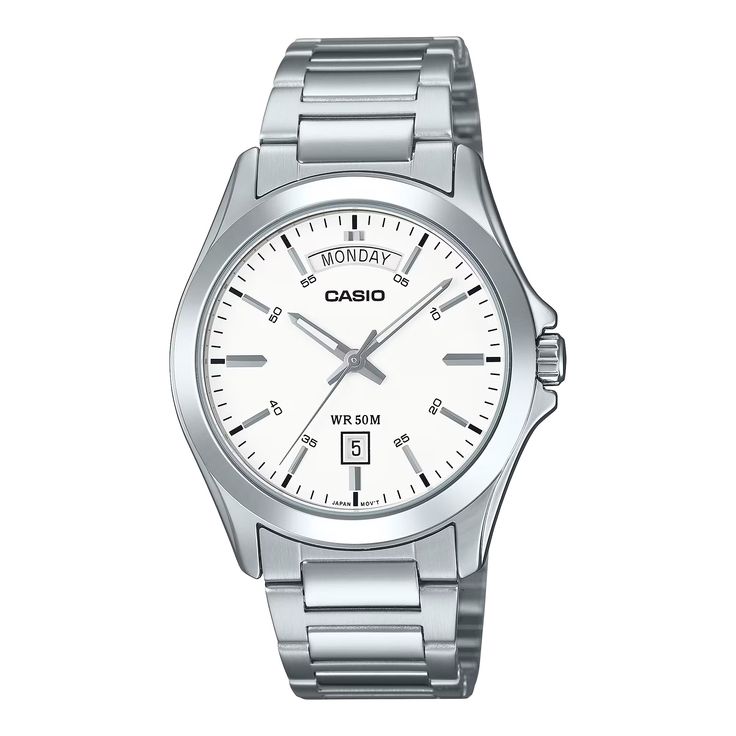 Casio MTP - 1370D - 7A3VDF Day - Date White Dial Men's Watch | Casio MTP - 1370D - 7A3VDF - VERSE - 