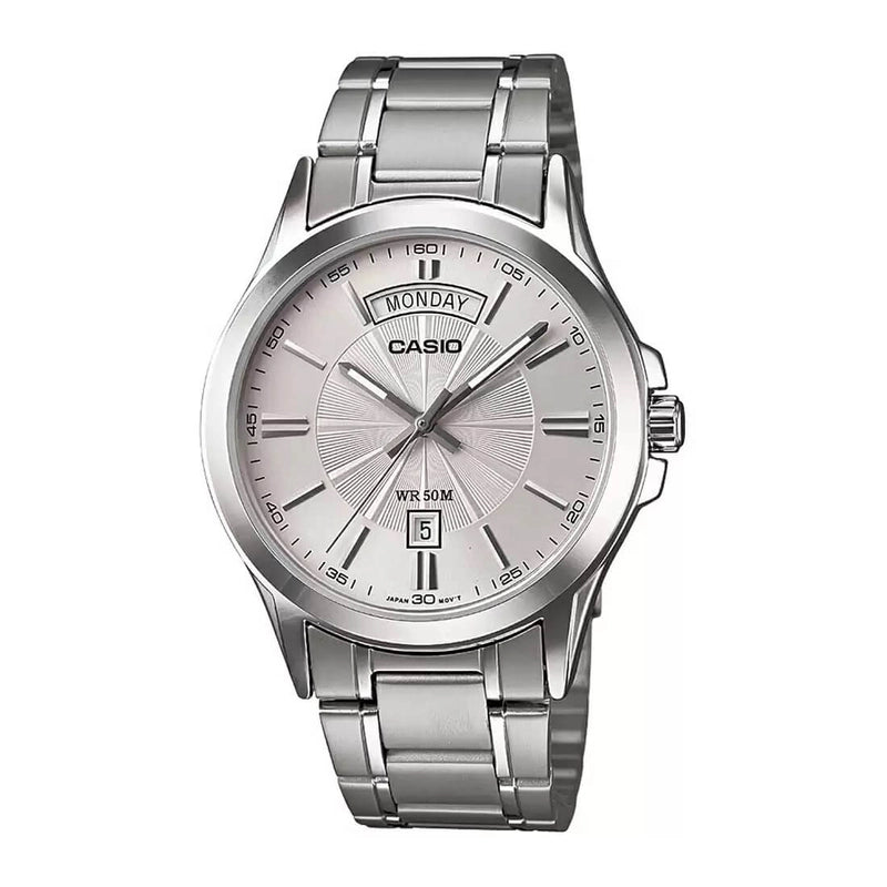 Casio MTP - 1381D - 7AVDF Day - Date White Dial Men's Watch | Casio MTP - 1381D - 7AVDF - VERSE - 