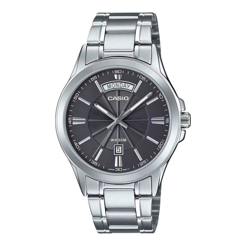 Casio MTP - 1381D - 8AVDF Day - Date Grey Dial Men's Watch | Casio MTP - 1381D - 8AVDF - VERSE - 
