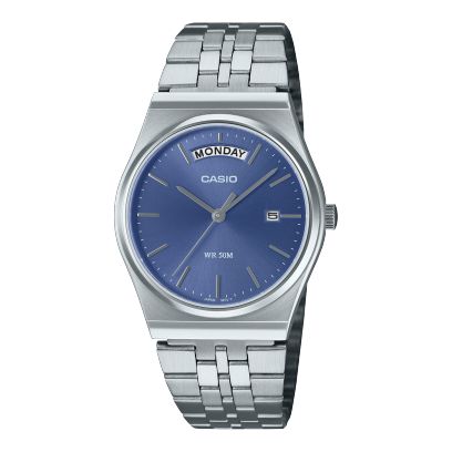 Casio MTP - B146D - 2AVDF Men’s Silver Stainless Steel Watch with Blue Dial| Casio MTP - B146D - 2AVDF - VERSE - 