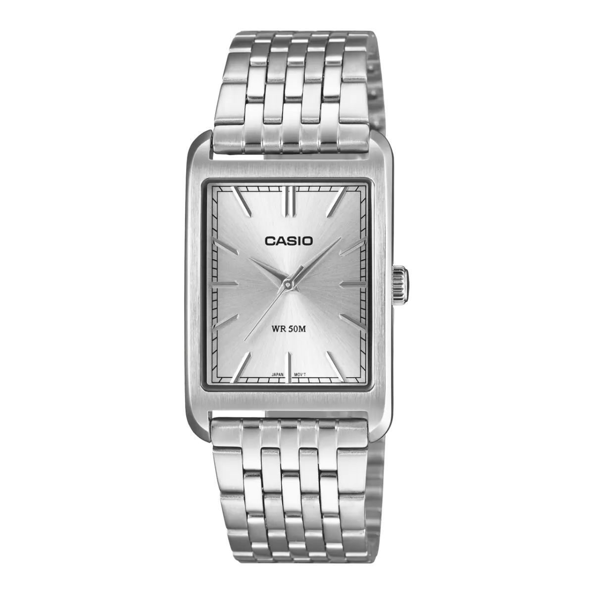 Casio MTP-B215D-7AVDF Silver Dial Stainless Steel Men's Tank Watch