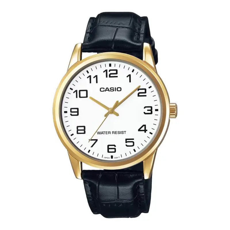 Casio MTP - V001GL - 7BUDF Gold - Toned White Dial Men's Watch | Casio MTP - V001GL - 7BUDF - VERSE - 