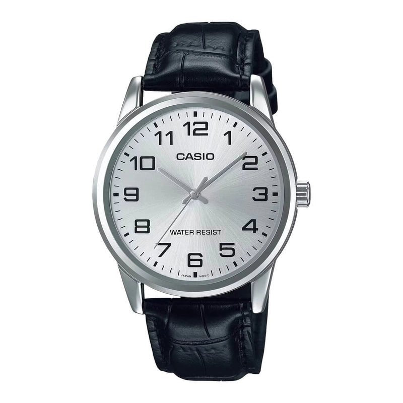 Casio MTP - V001L - 7BUDF White Dial Leather Strap Men's Watch | Casio MTP - V001L - 7BUDF - VERSE - 