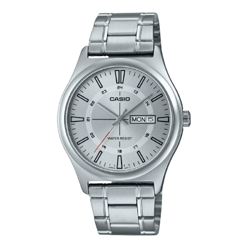 Casio MTP - V006D - 7CUDF Men’s Silver Stainless Steel Watch with Silver Dial| Casio MTP - V006D - 7CUDF - VERSE - 