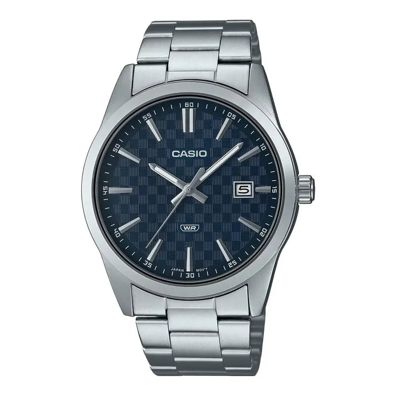 Casio MTP-VD03D-2AUDF dark blue dial stainless steel men's watch