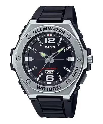 Casio MWA - 100H - 1AV Men’s Black Resin Watch with Black Dial| Casio MWA - 100H - 1AV - VERSE - 
