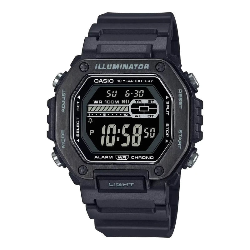 Casio MWD - 110HB - 1BVDF Men’s 100m Black Resin Digital - Analog Watch | Casio MWD - 110HB - 1BVDF - VERSE - 