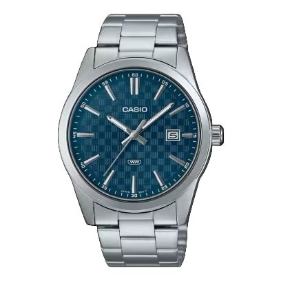 Casio VD03D - 2A2 Men’s 42 mm Quartz Analog Watch – Blue Dial & Stainless Steel Bracelet - VERSE - 