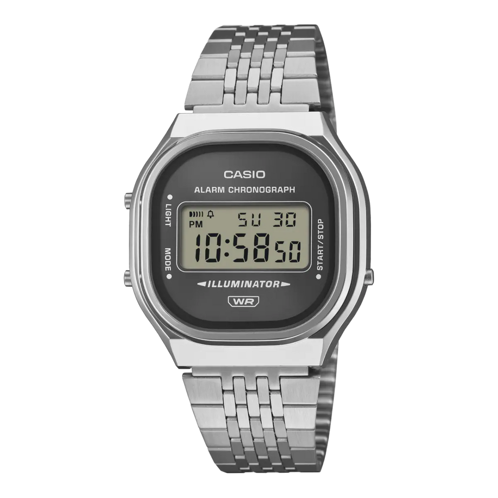 Casio Vintage A140WE-2A digital dark gray dial stainless steel unisex watch