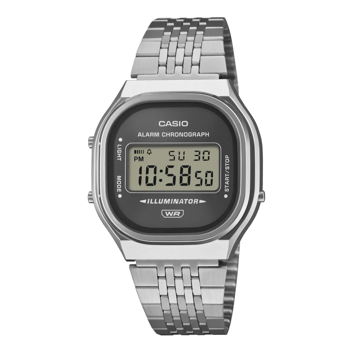 Casio Vintage A140WE-2A digital dark gray dial stainless steel unisex watch