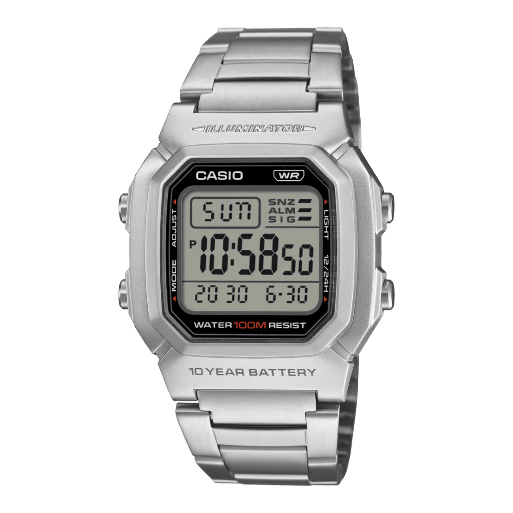 Casio W - 800HD - 1AV Digital Stainless Steel 100m Men's Watch | Casio W - 800HD - 1AV - VERSE - 
