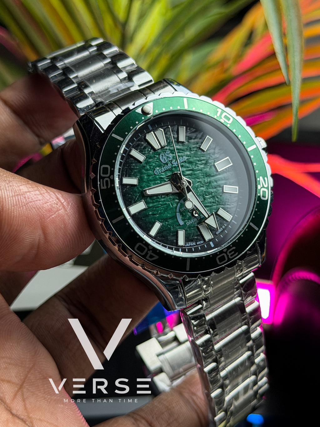 Grand Seiko Ushio Style Automatic Watch – Green Textured Dial (Double A)