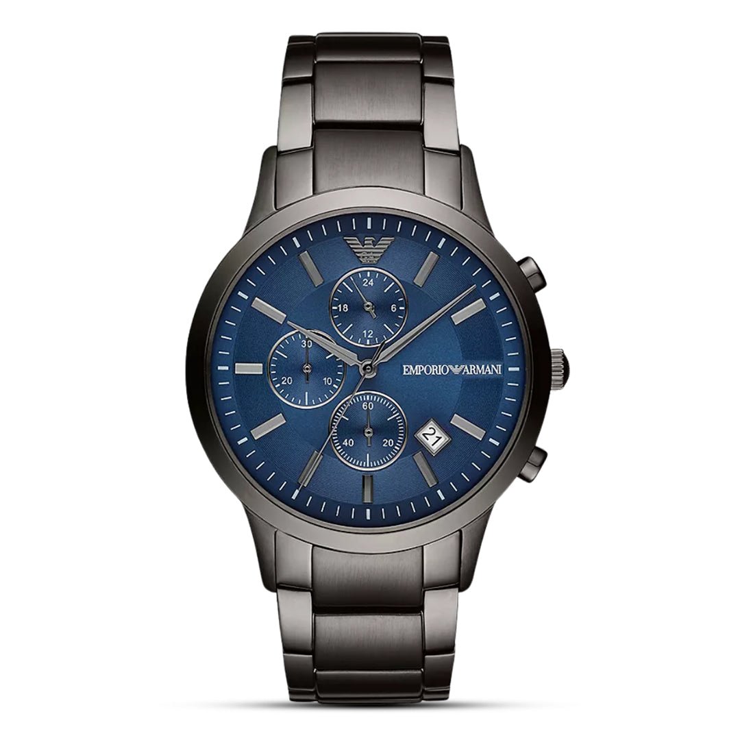Emporio Armani AR11215 Renato Chronograph Quartz Blue Dial Men's Watch | Emporio Armani AR11215 - VERSE - 