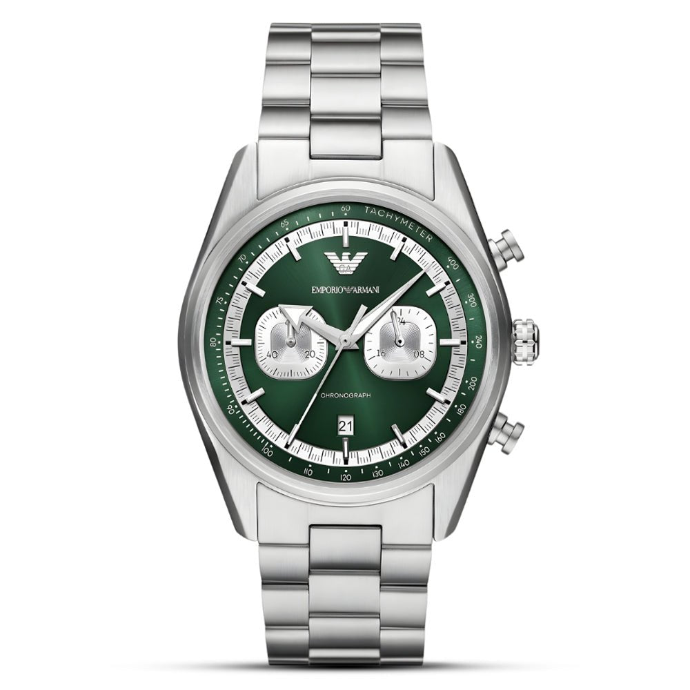 Emporio Armani AR11637 Racer Chronograph Green Dial Men's Watch | Emporio Armani AR11637 - VERSE - 