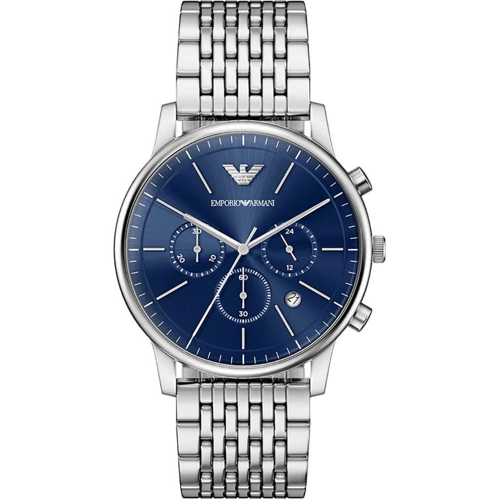 Emporio Armani Minimalist AR11771 Navy Blue Dial Stainless Steel Men's Watch