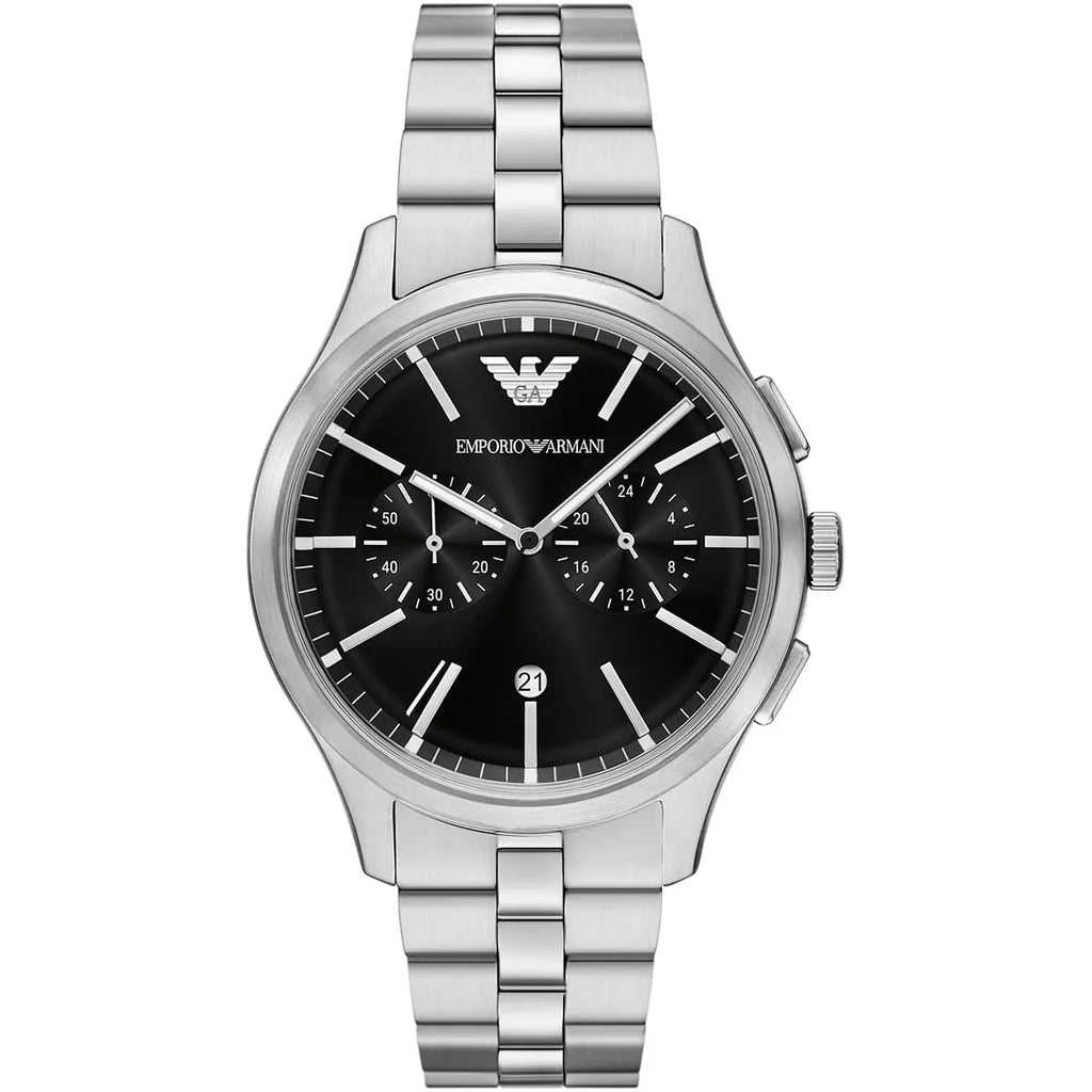 Emporio Armani Ruggero AR11691 Black Sunray Dial Stainless Steel Men's Watch