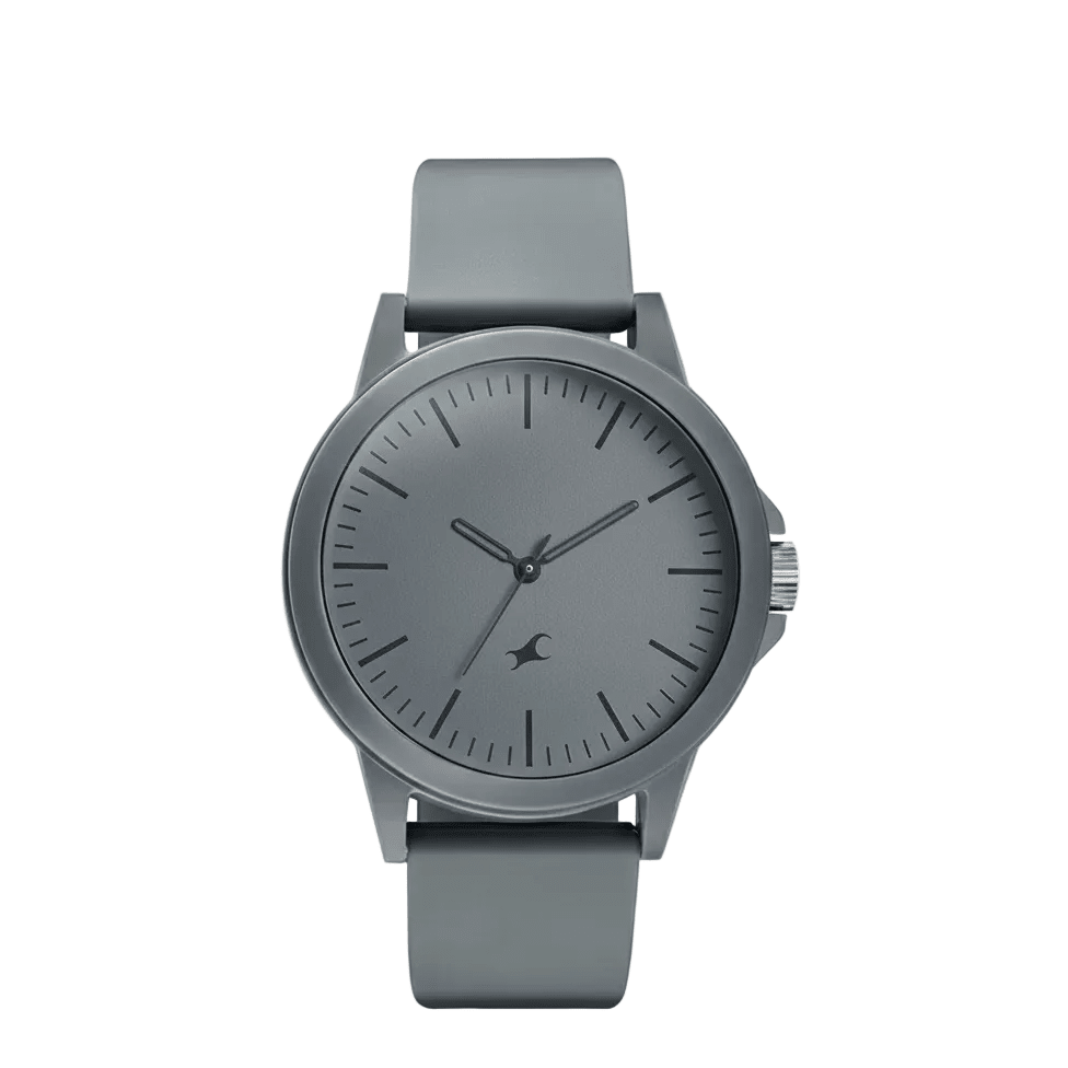 Fastrack 38024PP24 Men’s Quartz Analog Watch Dark Grey Silicone Strap| Fastrack 38024PP24 - VERSE - 