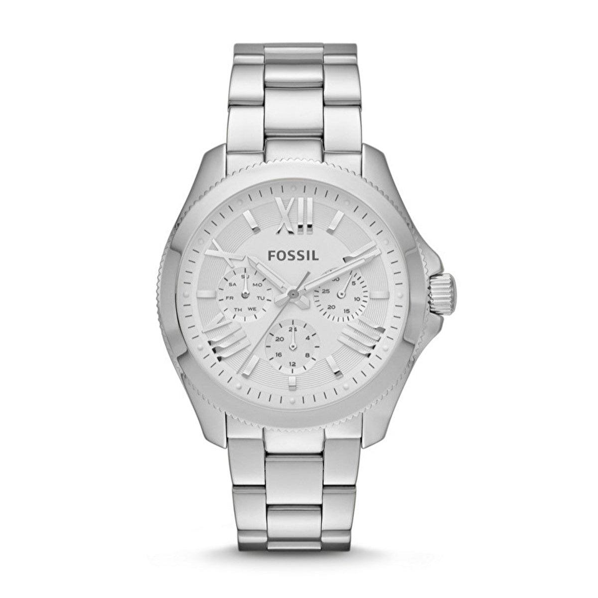 Fossil Cecile Multifunction AM4509 silver-tone dial stainless steel women's watch