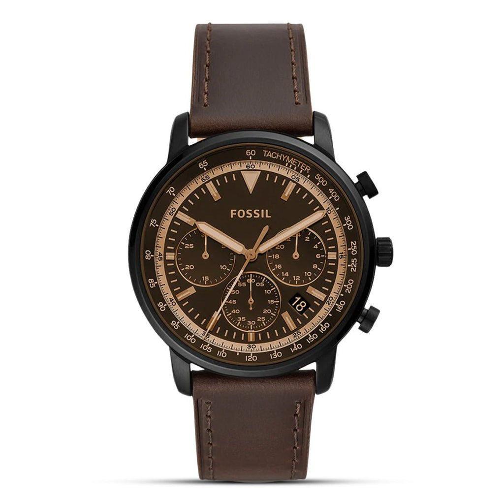 Fossil FS5529 Goodwin Chronograph Black Dial Brown Leather Men’s Watch | Fossil FS5529 - VERSE - 