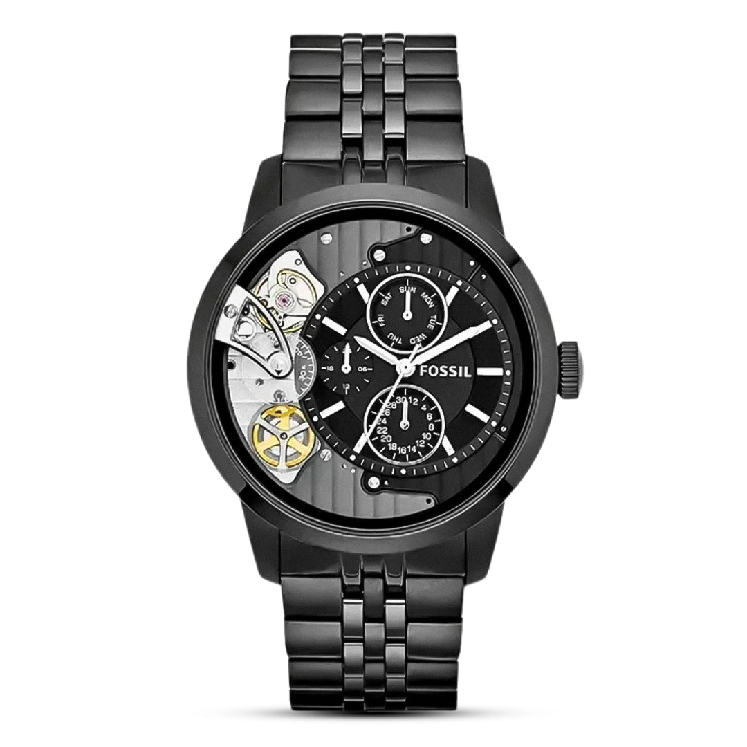 Fossil ME1136 Townsman Twist Hybrid Multifunction Black Dial Stainless Steel Men's Watch | Fossil ME1136 - VERSE - 