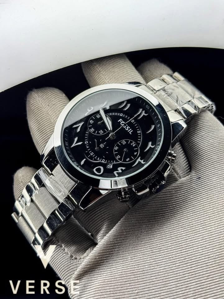 Fossil Arabic Dial Chronograph Watch – 42mm - VERSE - 