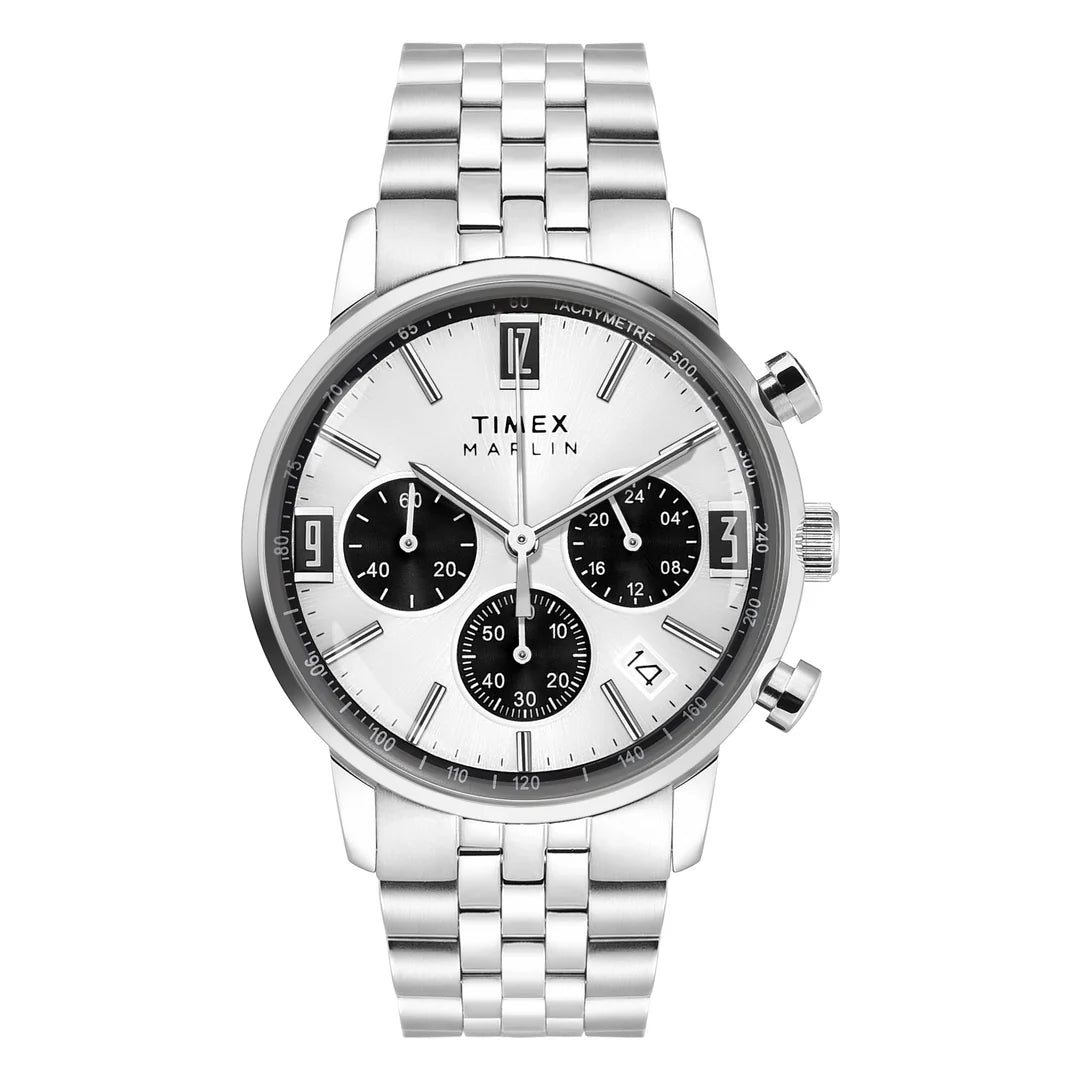 Timex Marlin Chronograph Tachymeter 42mm Stainless Steel Men’s Watch – TWEG26704 - VERSE - 