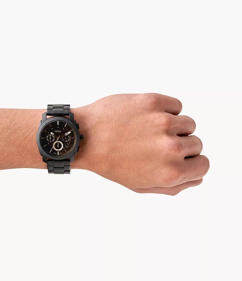 FOSSIL Machine Mid - Size Chronograph Black Dial Men's Watch FS4682 - VERSE - 