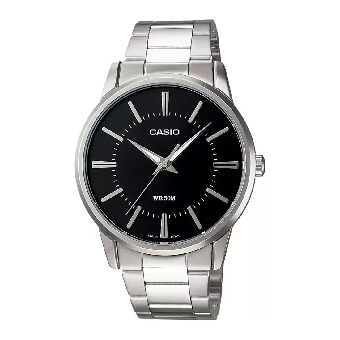 Casio MTP - 1303D - 1A Men’s 39 mm Quartz Watch – Black Dial & Stainless Steel Bracelet - VERSE - 