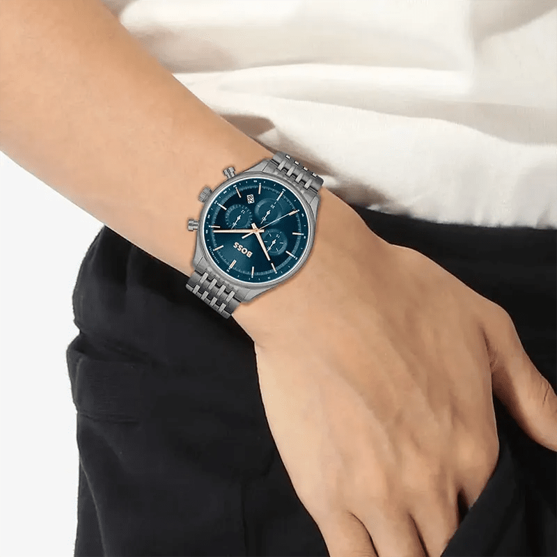 BOSS Gregor Chronograph Blue Dial Men's Watch 1514083 - VERSE - 