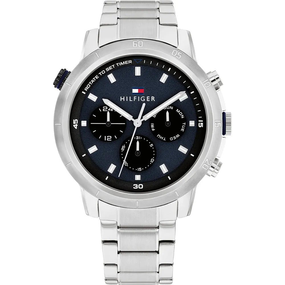 TOMMY HILFIGER Troy Multifunction Blue Dial Men's Watch 1792104 - VERSE - 