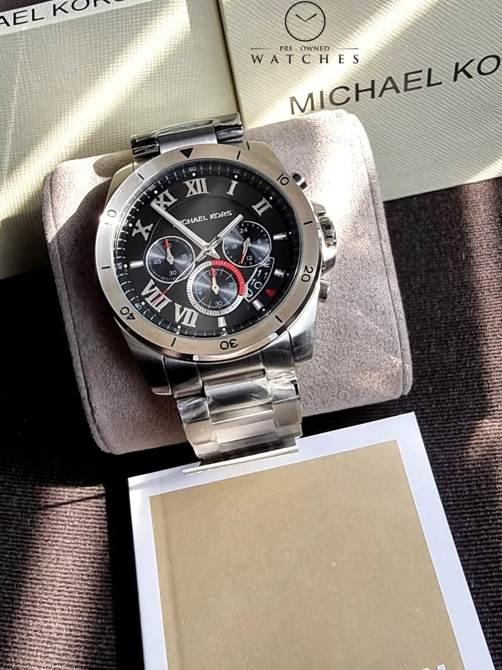 MICHAEL KORS Brecken Chronograph Black Dial Men's Watch MK8438 - VERSE - 