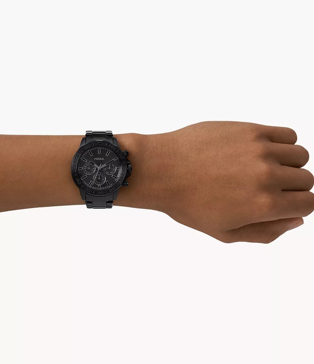 FOSSIL Bannon Multifunction Black Stainless Steel Men's Watch BQ2587 - VERSE - 