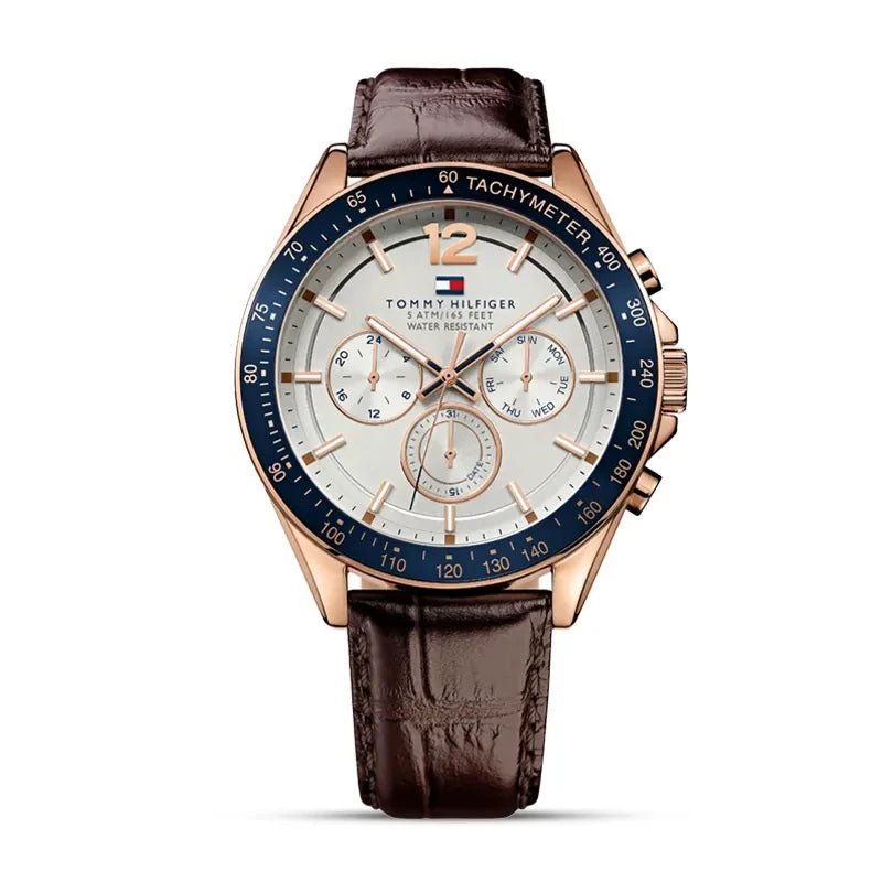 TOMMY HILFIGER Luke Multifunction White/Silver Dial Men's Watch 1791118 - VERSE - 